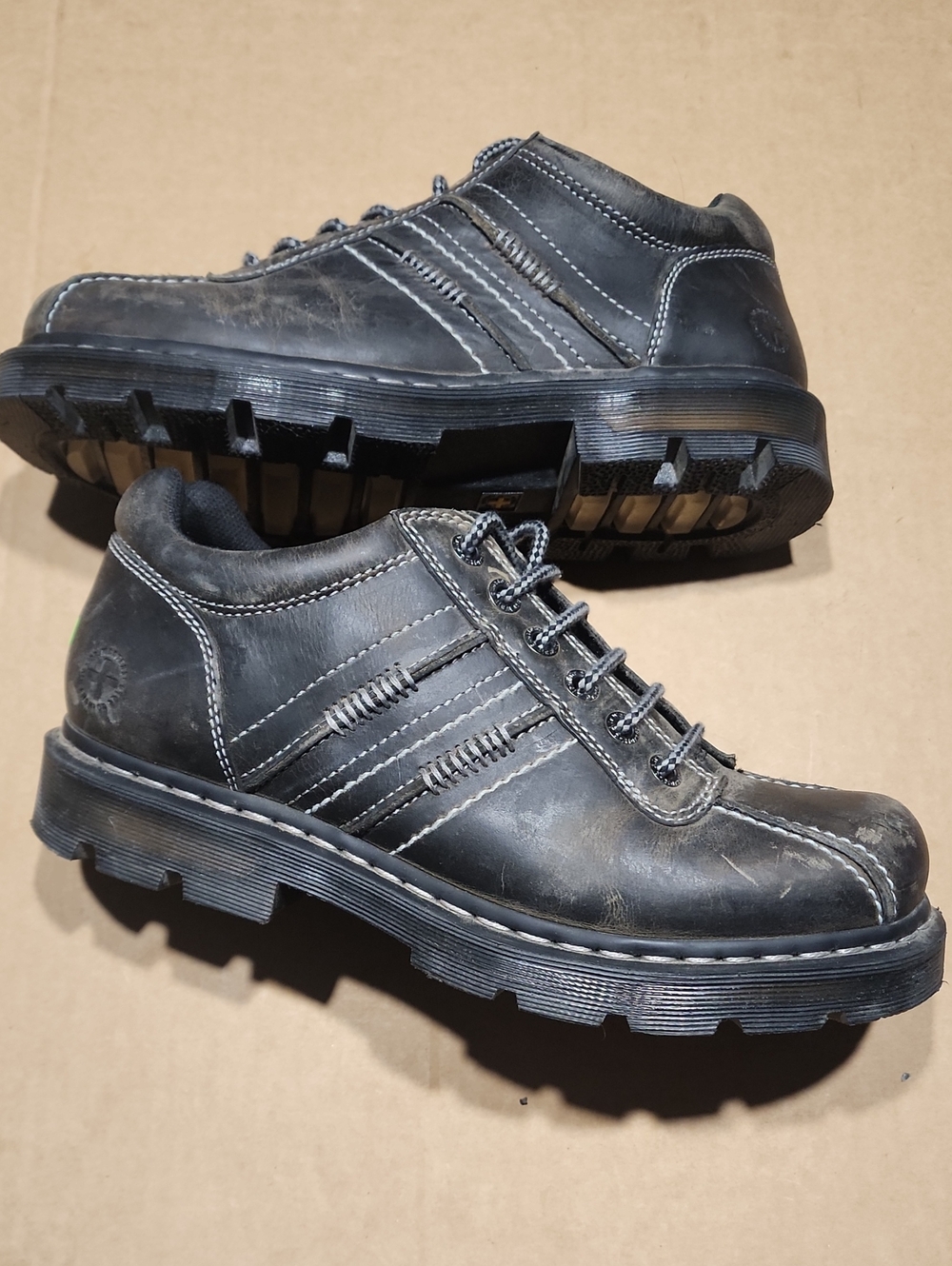 Dr Martens Air Wair By Buckle Men’s Drake Doc Y2K Brown Leather Shoes Size 11 M